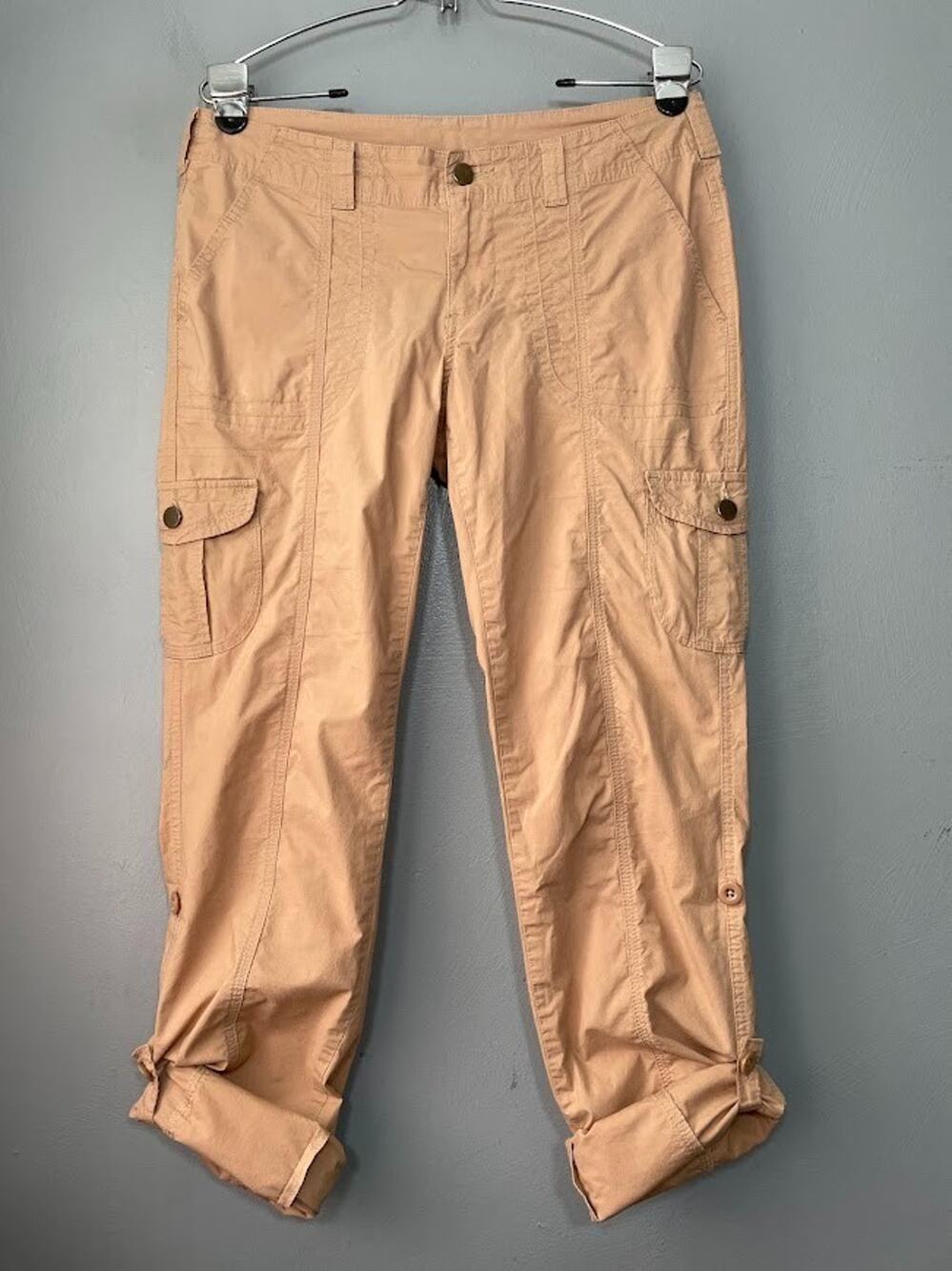 Low Rise Cargo Pants Size 6 Tan Cropped Convertible Gorpcore Granola Girl Y2K